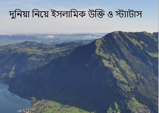 দুনিয়া নিয়ে ইসলামিক উক্তি ও স্ট্যাটাস