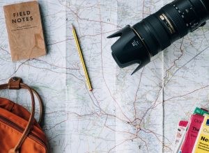 Neatly organized travel suitcase packed for a light trip